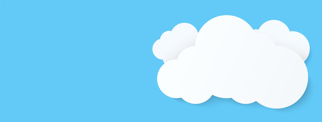Abstract cloud banner background. vector illustration