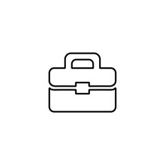 Briefcase icon in line style. Business bag sign.