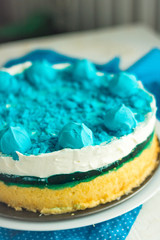 niebieskie ciasto chmurka © dusiowa