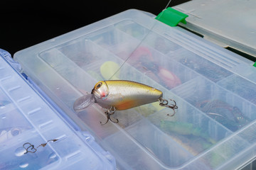 the fishing bait on a box. © Dmitry Trahtenberg