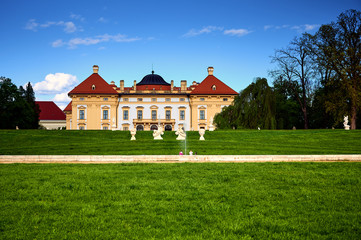 Fototapeta na wymiar old castle in Slavkov in the czech republic