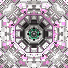 Obraz premium 3d effect - abstract octagonal geometric graphic