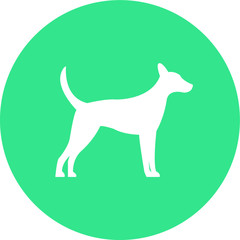 Dog silhouette vector icon