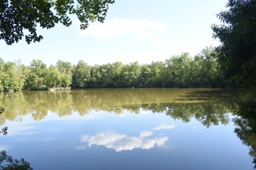 reflection of the sky in the water