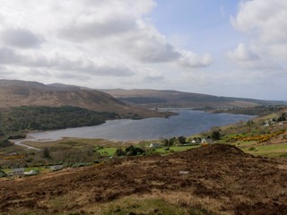 Fototapeta na wymiar landscape with mountains and lake, Ireland