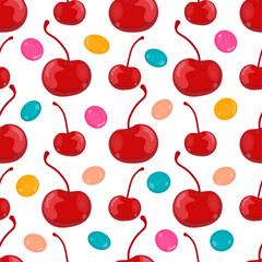 illustration of patern cherry on a white background