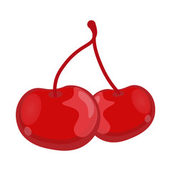 illustration of a cherry on a white background