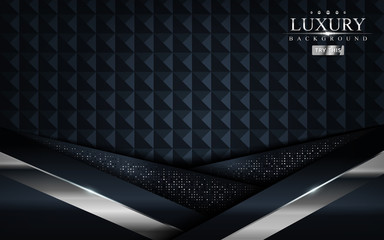 Dark luxury background design with silver lines combination.