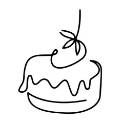 dessert illustration on a white background