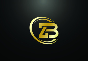 Initial Monogram Letter Z B Logo Design Vector Template. Graphic Alphabet Symbol for Corporate Business Identity