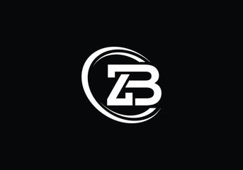Initial Monogram Letter Z B Logo Design Vector Template. Graphic Alphabet Symbol for Corporate Business Identity