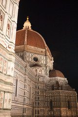 Fototapeta premium florence cathedral santa maria del fiore at night