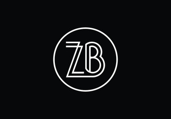 Initial Monogram Letter Z B Logo Design Vector Template. Graphic Alphabet Symbol for Corporate Business Identity