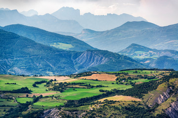 Fototapeta na wymiar Mountain landscape in French Alps
