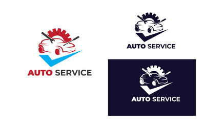 car logo can also for mechanic, car wash , service , car repair with style modern and given full color and black and white very suitable for business , vector eps 10