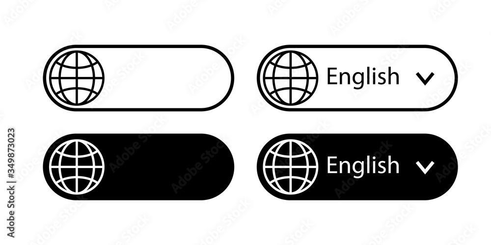 Fototapete Translate vector icon. Change language button isolated on white background. Vector illustration.