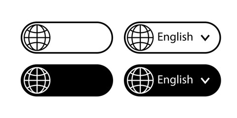 Translate vector icon. Change language button isolated on white background. Vector illustration. © Bohdan