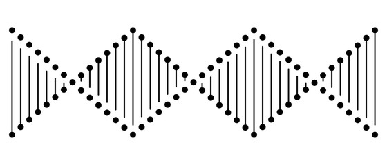 DNA vector icon. Chromosome symbol. Genetic sign isolated on white background.