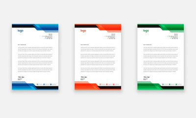 Unique Business Style letterhead Template Design