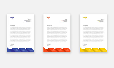 Unique Business Style letterhead Template Design