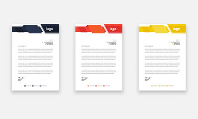 Unique Business Style letterhead Template Design