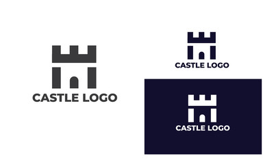 Castle logo with Modern style for Real Estate Logo, Construction, architecture, residence, hotel, business property, building, full color and black and white, eps 10 vector