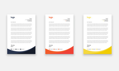 Unique Business Style letterhead Template Design