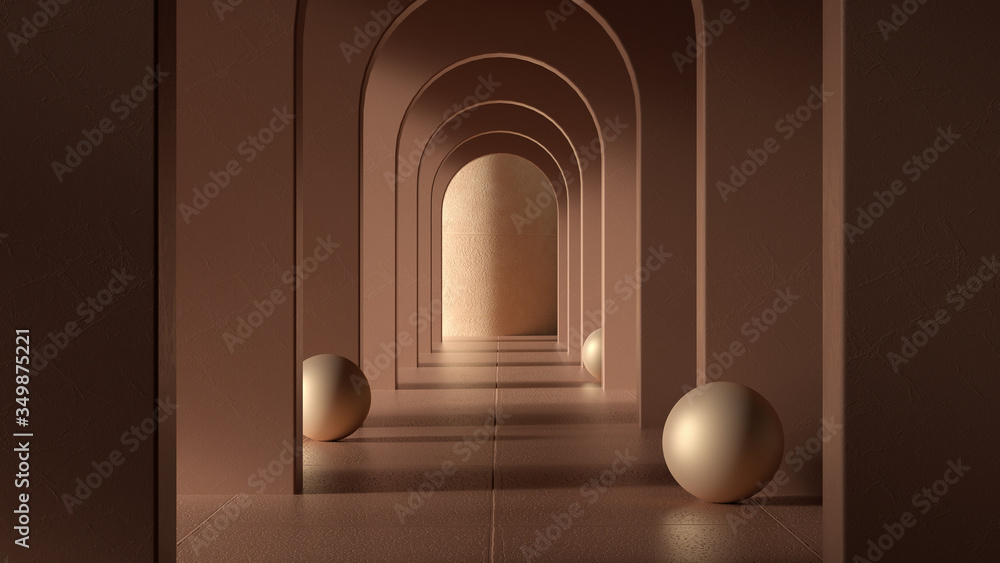 Poster abstract background,round platform,show a product,empty scene, 3d rendering,conceptual image.