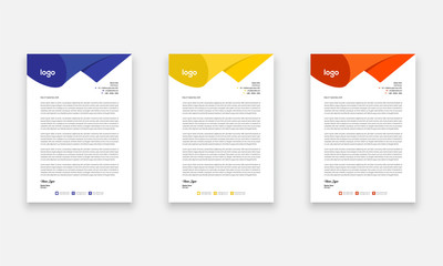 Unique Business Style letterhead Template Design