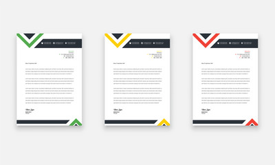 Unique Business Style letterhead Template Design