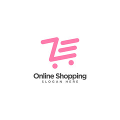 Online Shopping Logo Design Template