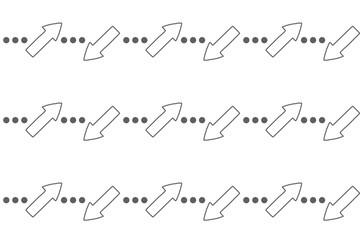 arrow doodle seamless pattern. hand drawn sketch curved texture arrow for fabric print, wrapping paper, interior surface, invitation.