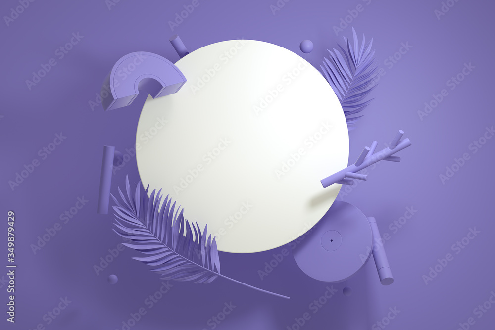 Poster 3d rendered illustration with abstract geometric shapes,3d rendering,conceptual image.
