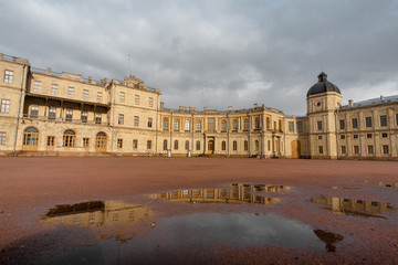 Fototapeta na wymiar Great Gatchina Palace not far from Saint Peterburg in Russia