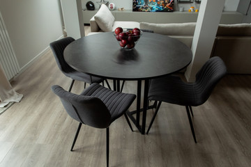 Uzhhorod, Ukraine, 03/05/2019. The interior of the apartment is furnished.