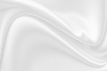 Naklejka premium White cloth background abstract with soft waves