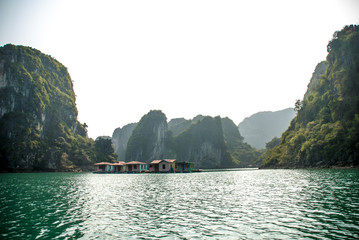 Floating village, Halong bay, Vietnam