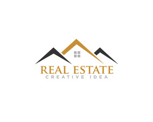 Real Estate Logo Icon Design Vector