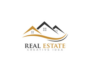 Real Estate Logo Icon Design Vector