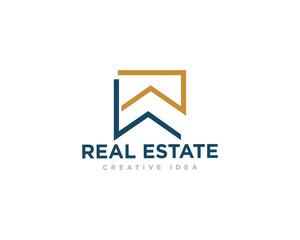 Real Estate Logo Icon Design Vector