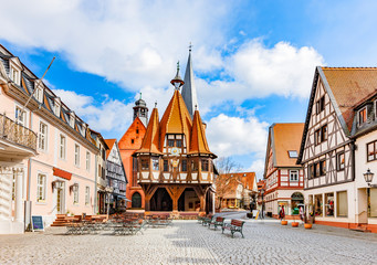 Historisches Rathaus von Michelstadt in Deutschland
