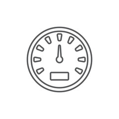 Dashboard gauge vector icon symbol isolated on white background