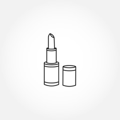 Lipstick line icon. Lipstick isolated line icon