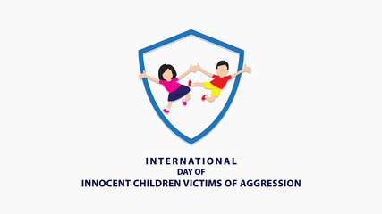 International Day of Innocent Children Victims of Aggression. Vector illustration