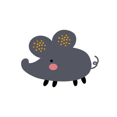 Cartoon abstract animal illustration.