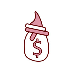 money bag icon vector design template
