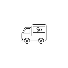 Truck sharing icon. Shared transportation symbol.