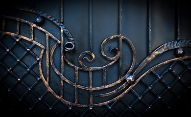 .forged gate close-up