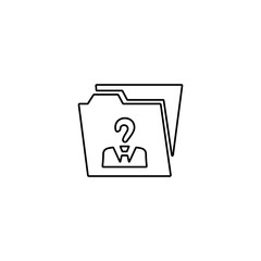 Unknown directory icon isolated on white background.