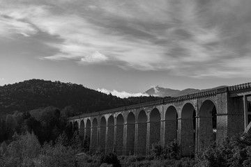 Isernia, Molise, Italy.  Santo Spirito railway bridge. View